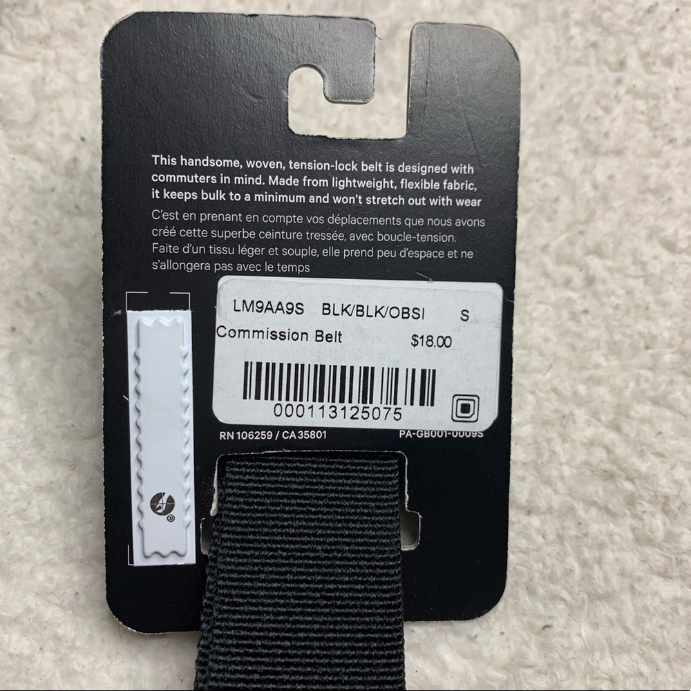 Lululemon Commission Belt NWT Size Small Black - Picture 12 of 14